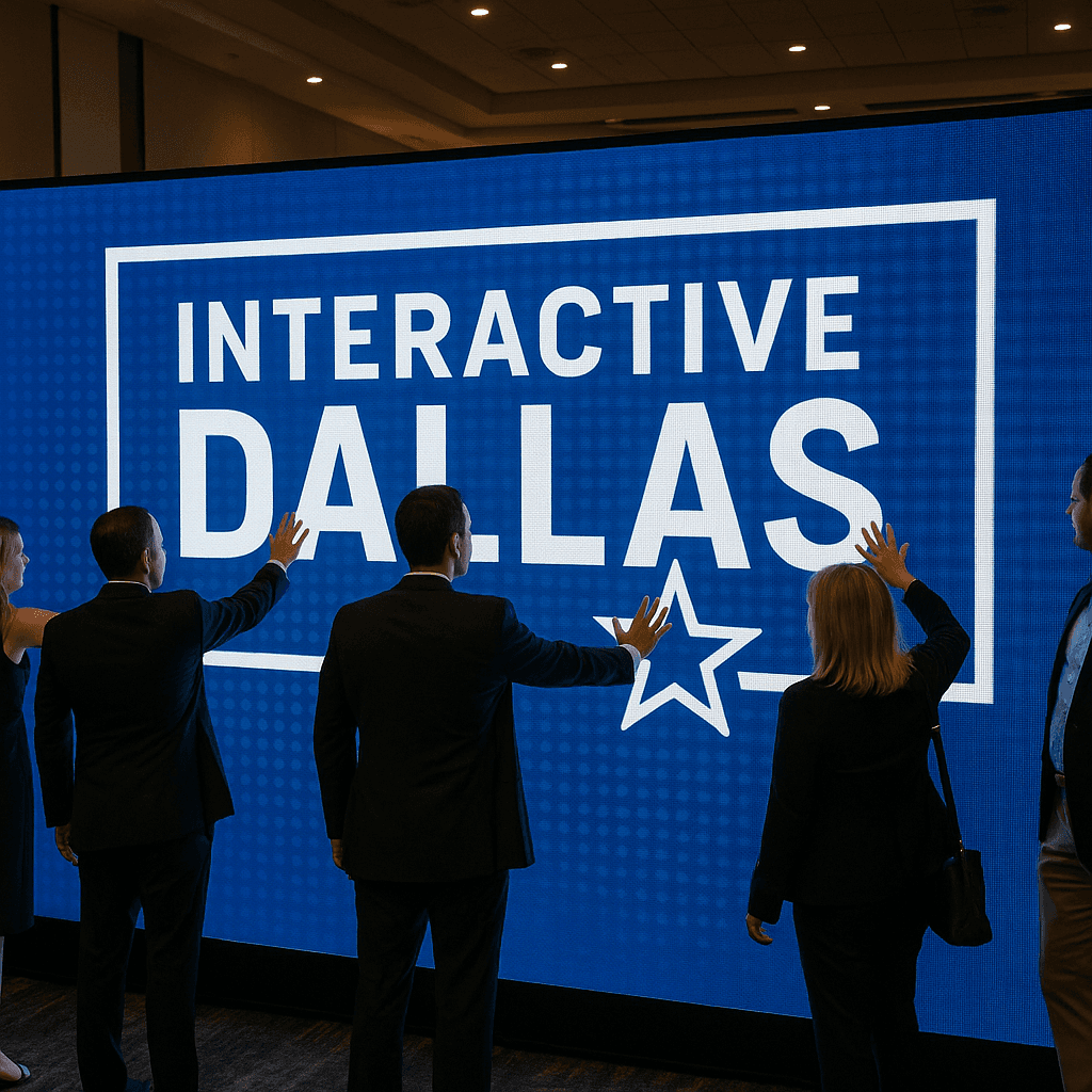 Interactive LED Wall activation by Interactive Dallas at an event